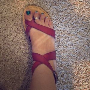 Red Sandals